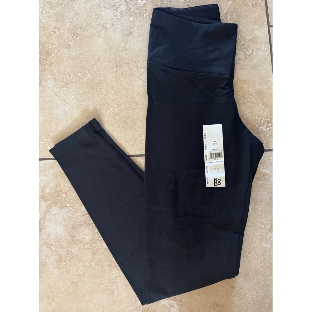 No Boundaries Ankle Leggings XS (0-2) Black Soot High Rise Cotton Stretch NEW